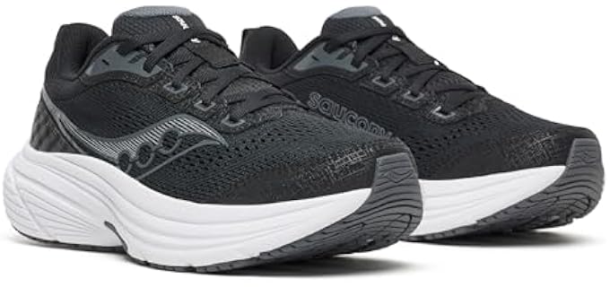 Saucony Men's Cohesion 19 Sneaker, Black/White, 12