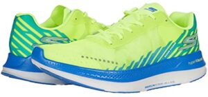 Skechers Men's Go Run Razor Excess Sneakers, Yellow/Blue, 12