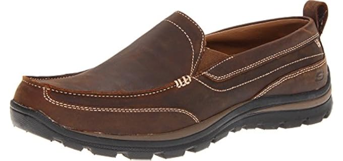 Skechers Men's Superior Gains, Dark Brown, 10.5