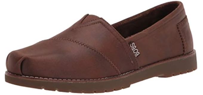 Skechers BOBS Womens Chill Lugs-Urban Spell Loafer, Brown, 8
