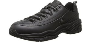 Skechers for Work Women's Soft Stride-Softie Lace-Up, Black, 5 W