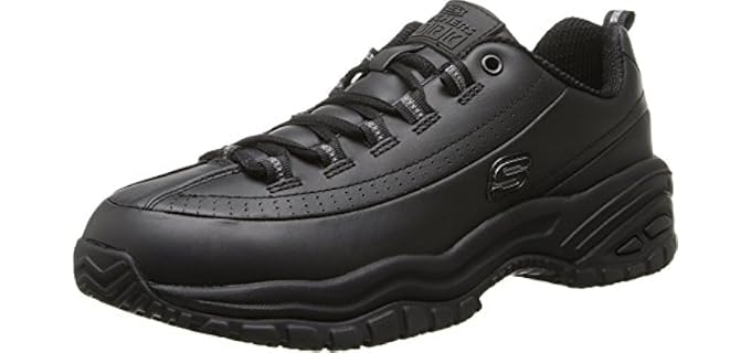 Skechers for Work Women's Soft Stride-Softie Lace-Up, Black, 5 W