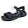 Skechers Women's GLIDE-STEP - COUNT ON ME, Adjustable Double Strap Slingback Sandal, Black/Black, 7M