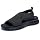 Skechers Women's FLEX APPEAL 4.0 - LIVIN' IN THIS sport sandal, Black/Black 8 M