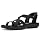 Skechers Women's REGGAE SLIM - DAILY VIBE Hands Free Slip-Ins, Knit crossover strappy sandal, Black/Black, 8.5M