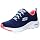 Skechers Arch Fit Comfy Wave Sneakers for Women - Mesh Knit Fabric Upper, Air Cooled Design, Lightweight and Durable Sneakers Navy/Hot Pink 6.5 B - Medium