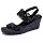 Skechers Cali Women's womens Rumble on - Sassy Dayz Wedge Sandal, Black/Black, 11 US
