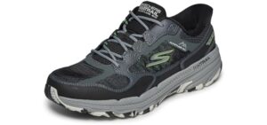Skechers Men's GO Run Trail Altitude 2.0 - Rocky Hill Trail Running Shoes, Black/Gray, 11