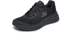 Skechers Women's Arch Fit 3.0 Easy Flow, Black/Black, 9M