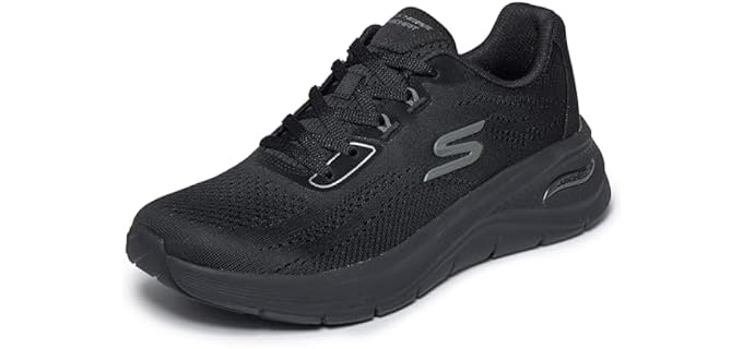 Skechers Women's Arch Fit 3.0 Easy Flow, Black/Black, 9M