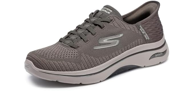 Skechers Men's Hands Free Slip-ins Go Walk Arch Fit 2.0 - Grand Select 2 Sneaker, Taupe, 11