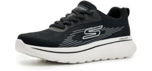 Skechers Men's Go Walk Arch Fit N-Joy Nate Sneaker, Black/White, 12