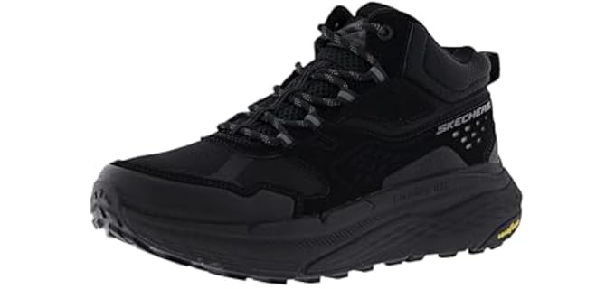 Skechers Women's Max Cushioning Elite Trail 2.0 - Arbor Pointe Trail Running Shoes, Black/Black, 8M