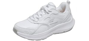 Skechers Women's Go Run Consistent 2.0 Sumpter Trail Sneaker, White, 8 Wide
