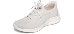 Skechers Women's Ultra Flex 4.0 Hands Free Slip-Ins Sneaker, Natural, 8