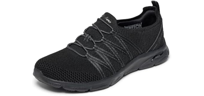 Skechers Women's Arch Fit Sunny - Creative Pass, Black, 7.5