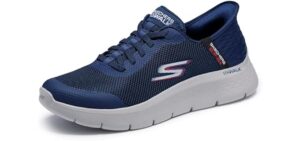 Skechers Men's Hands Free Slip-ins: Go Walk Flex Hands Up Sneaker, Navy, 11 X-Wide