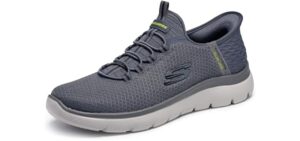 Skechers Men's Summits High Range Hands Free Slip-in Sneaker, Charcoal, 10.5