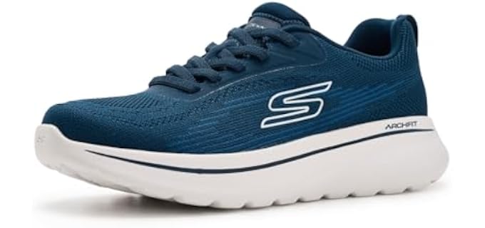 Skechers Men's Go Walk Arch Fit N-Joy Nate Sneaker, Navy, 11