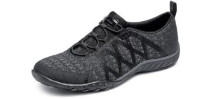 Skechers Women's Breathe Easy - Infi Knity, Black, 7.5 M