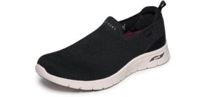 Skechers Women's Sport Active Arch Fit Refine 2.0 - Nora, Black/White, 8.5