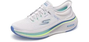 Skechers Women's Go Run Elevate 2.0 Banyan Hands Free Slip-Ins Sneaker, Gray/Blue, 7