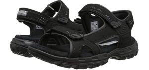 Skechers Men's GARVER- LOUDEN Sandal, black, 13 Medium US