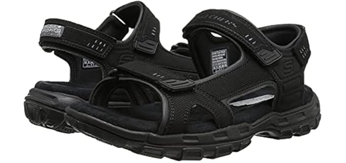 Skechers Men's GARVER- LOUDEN Sandal, black, 13 Medium US