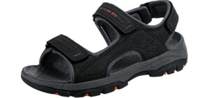 Skechers Men's Tresmen-garo Open Toe Water Sandal, Black, 10