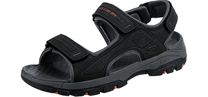 Skechers Men's Tresmen-garo Open Toe Water Sandal, Black, 10