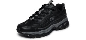 Skechers mens Energy Afterburn Shoes Lace-Up Sneaker, Black/Grey, 10