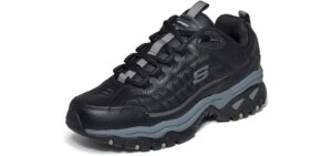 Skechers mens Energy Afterburn Shoes Lace-Up Sneaker, Black/Grey, 9.5