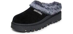 Skechers Women's Shindigs - Fortress Clog Slipper, Black, 10 M US
