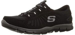 Skechers Sport Women's Gratis-In Motion Fashion Sneaker, Black, 6.5 M US