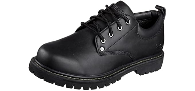 Skechers Men's Tom Cats Utility Oxfords, Black, 10.5 W US