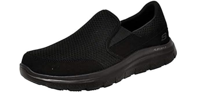Skechers Men's Flex Advantage - Mcallen SR Work Shoe, Black, 11