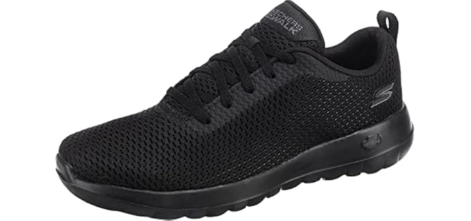 Skechers womens Go Joy 15601 Walking Shoe, Black, 7.5 Wide US
