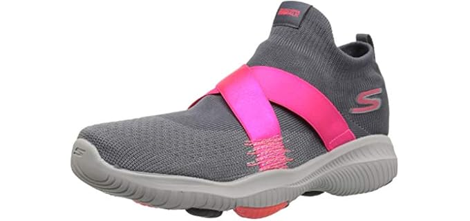 Skechers Performance Women's GO Walk Revolution Ultra-15669 Sneaker,charcoal/hot pink,6.5 M US