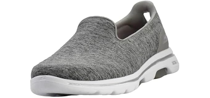 Skechers womens Go Walk 5 - Honor Sneaker, Grey, 9 US
