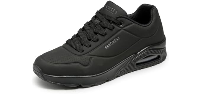 Skechers Men's Uno-Stand on Air Oxford, Black/Black, 13