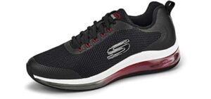 Skechers Men's Skech-air Element 2.0 LomarcTrainers, Black Mesh Red Synthetic Trim, 42.5