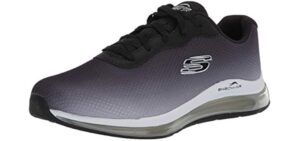 Skechers Women's Skech-AIR Element 2.0 Shoe, Black/White, 5 M US