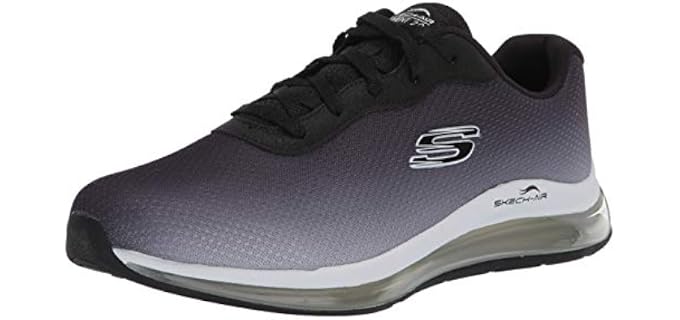 Skechers Women's Skech-AIR Element 2.0 Shoe, Black/White, 5 M US
