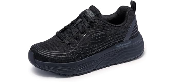 Skechers Women's Work Relaxed Fit Max Cusioning Elite Sr Outsole, Black, 6