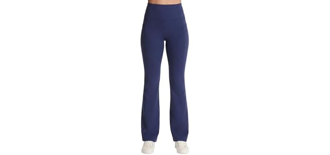 Skechers Women's GO Walk High Waisted Evolution 2 Flare Pant, Navy, X-Large