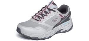 Skechers Women's Go Run Trail Altitude 2.0 - R Sneaker, Gray/Pink, 8.5