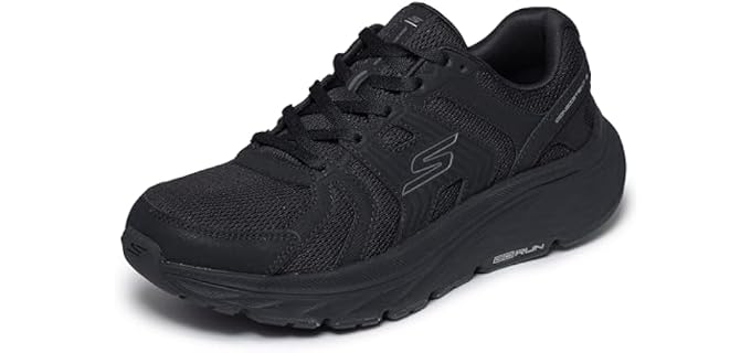 Skechers Women's Go Run Consistent 3 Core Track Sneaker, Black/Black, 10