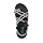Skechers womens REGGAE - IRIE MON -Multi strap toe thong sandal, Black/White, 8