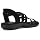 Skechers Women's REGGAE SLIM - DAILY VIBE Hands Free Slip-Ins, Knit crossover strappy sandal, Black/Black, 8.5M