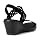Skechers Cali Women's womens Rumble on - Sassy Dayz Wedge Sandal, Black/Black, 11 US